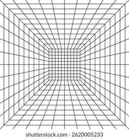 3D Room Grid Space: Abstract Geometric Background