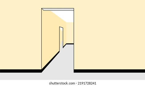 3d room illustration vector design.  optical illusion illustration