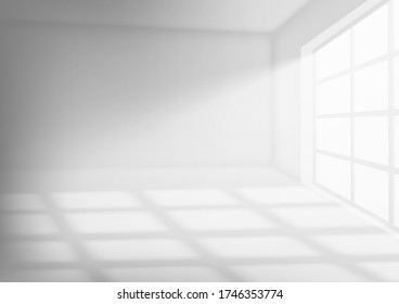 3D Room Interior With With Sunlight. EPS10 Vector