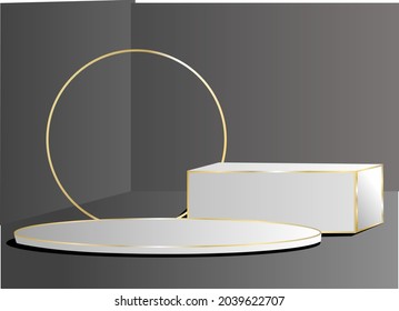 3D room vector for product display background