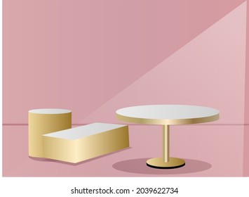 3D room vector for product display background
