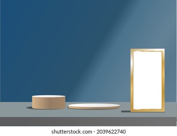 3D room vector for product display background