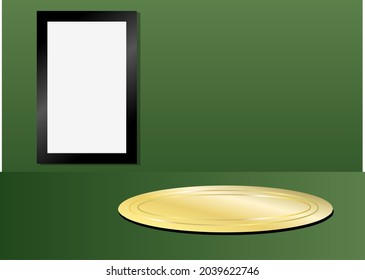 3D room vector for product display background