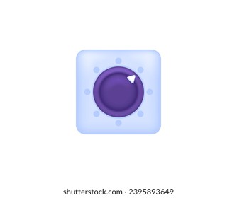3D rotary switches. A switch used to set or switch modes. timer switches. icon or symbol. Realistic and minimalist 3D design. graphic elements. Vector