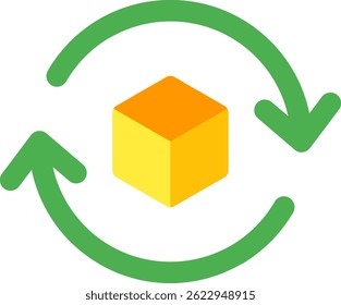 3d girar 2 Linha vetor Ícone Design