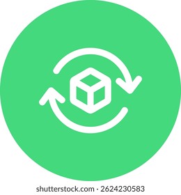 3d rotate 2 Line vector Icon Design