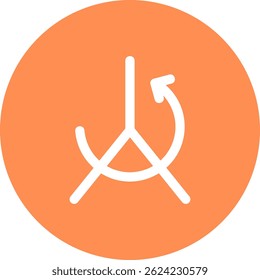 3d rotate z axis Line vector Icon Design