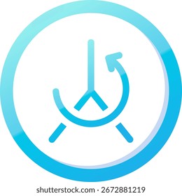 3d rotate z axis Line vector Icon Design