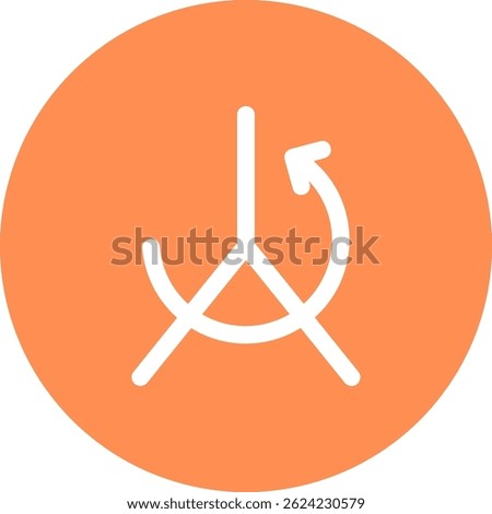3d rotate z axis Line vector Icon Design