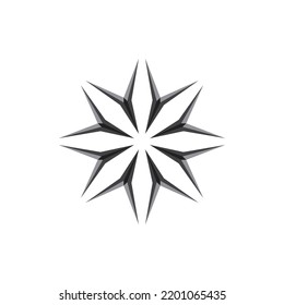 3D Rotation Y letter logo, Star logo design vector