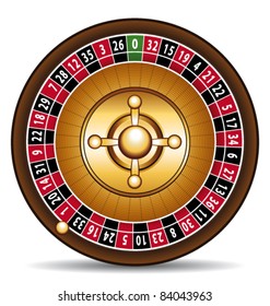 3d Roulette illustration. Casino vector symbol.