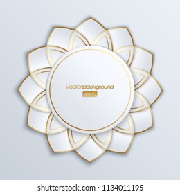 3D round geometric banner