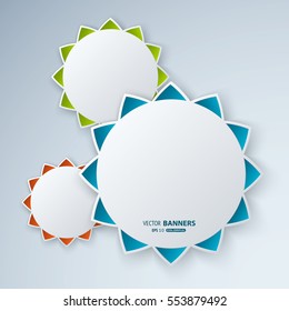 3D round geometric shapes, infographic template