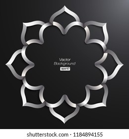 3D round Islamic arabesque design