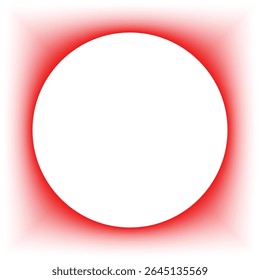 3D Round Shadows with Red Glow Isolate on Transparent Background vectors illustrations. ideal for posters, game design, and digital effects.
