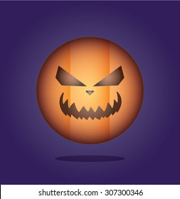 3D Round Shape Halloween Pumpkin