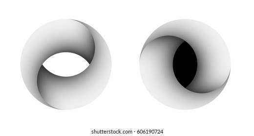 3d round shapes for logo design,web, prints, posters. Set of vector element