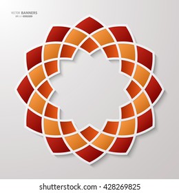 3D round symmetrical Islamic arabesque design