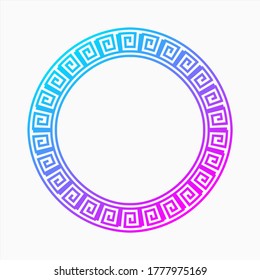 3D round white frame, vignette. Islamic geometric border, bas-relief. Vector muslim, persian motif. Elegant oriental ornament, traditional arabic art. Mosque decoration. Element for greeting cards