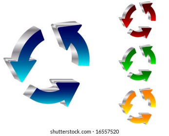 3d roundabout sign