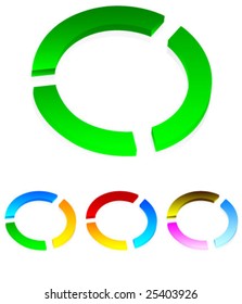 3d roundabout sign