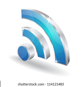 3d RSS Glossy Vector Icon