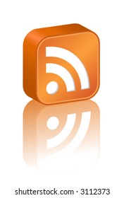 3D RSS icon