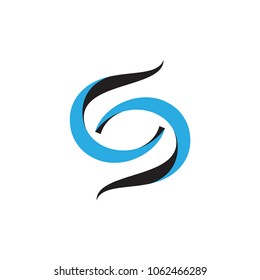 3D S letter logo, CD letter logo