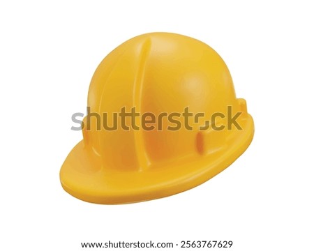 3d safety helmet icon 3d rendering realistic vector illustration concept of Industrial worker equipment symbols for games assets