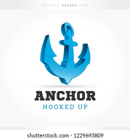 3D Sailor's Anchor Logo