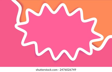 3d  sale banner  template.  Wavy  lines illustration. Pink background 