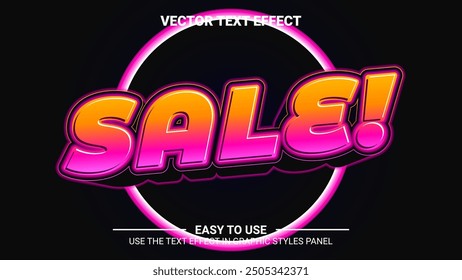 Efecto de texto editable de venta 3D