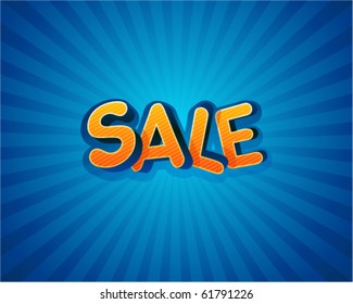 3d sale message vector background. Eps 10