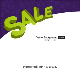 3d sale message vector background. Eps 10