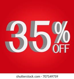 3D sale off text