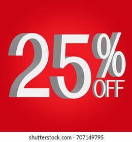 3D sale off text