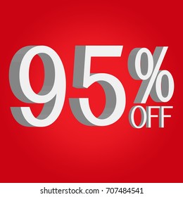 3D sale off text