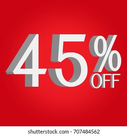 3D sale off text