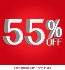 3D sale off text