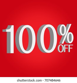 3D sale off text