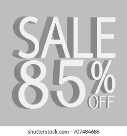 3D sale off text