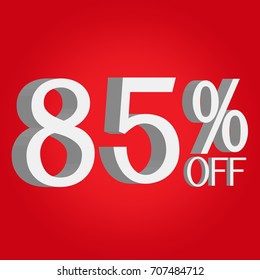 3D sale off text
