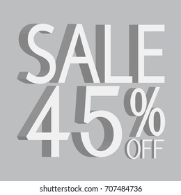 3D sale off text
