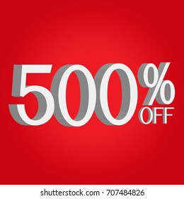 3D sale off text