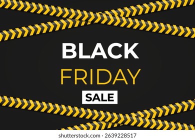3D sale ribbon with futuristic red glow. Black Friday text floats on striking dark field. Ribbon stripes form bold banner composition. Web template grabs attention with graphic punch.
