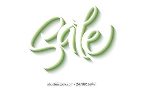 3D sale sign in white isolated background. EPS 10 vector art.
