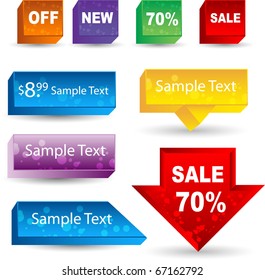 3d sales labels or tags