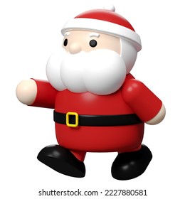 3D Santa Claus rendering for Christmas Santa character model