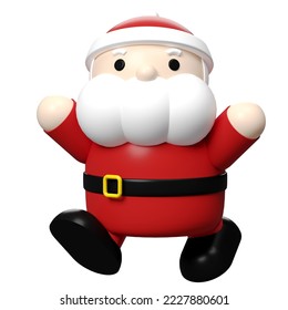 3D Santa Claus rendering for Christmas Santa character model