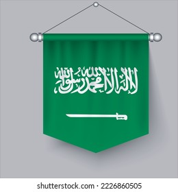 3D Saudi Arabia flag vector illustration